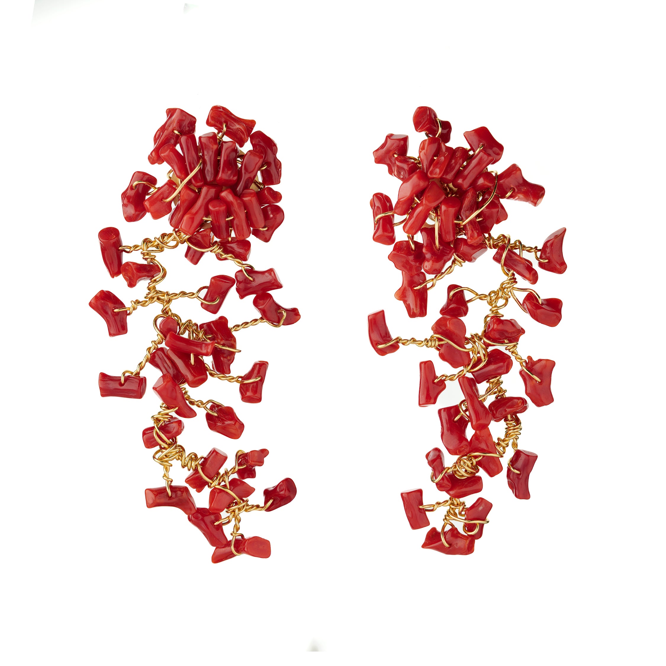 Orecchini Alta Marea corallo rosso