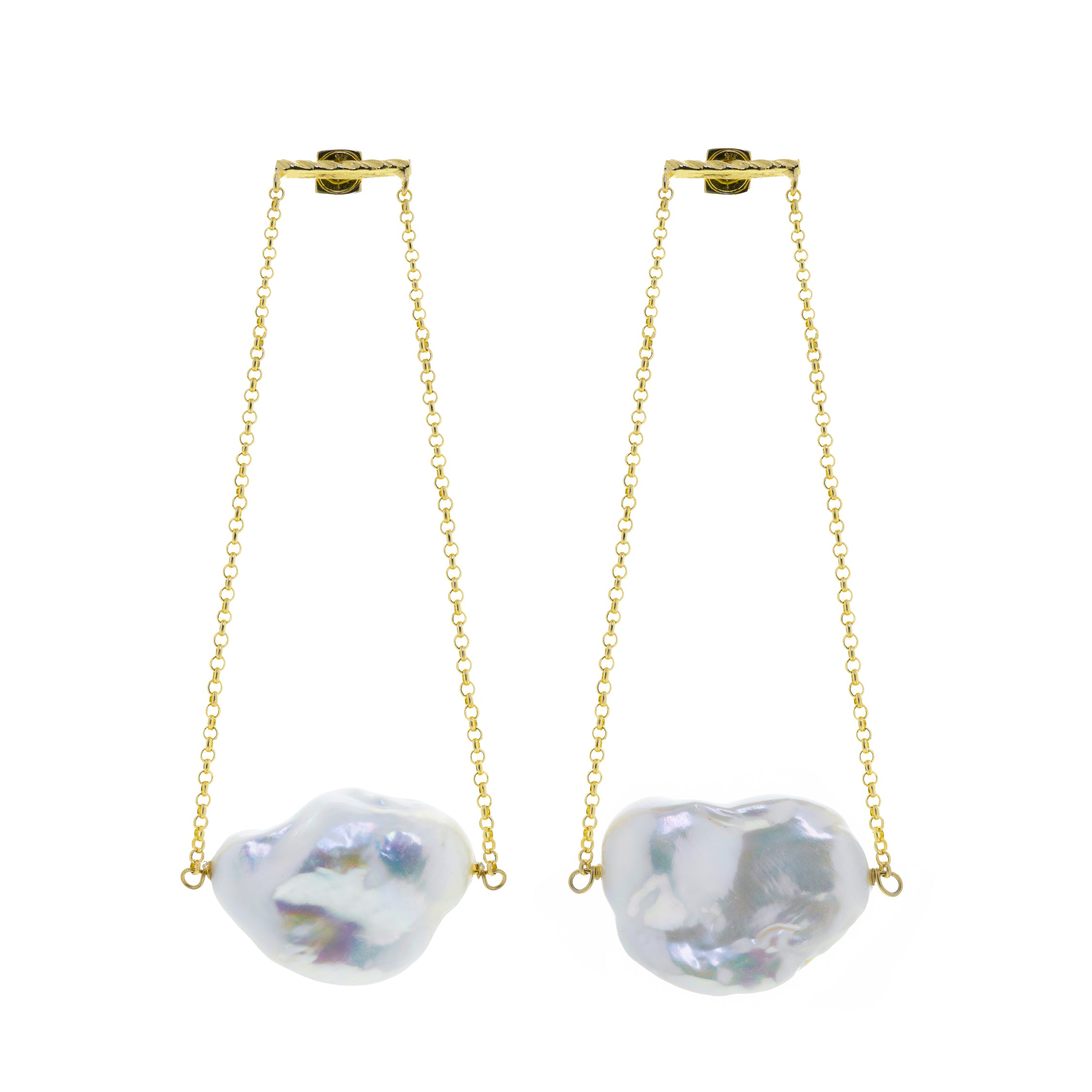 Orecchini Lola Bold White/Grey