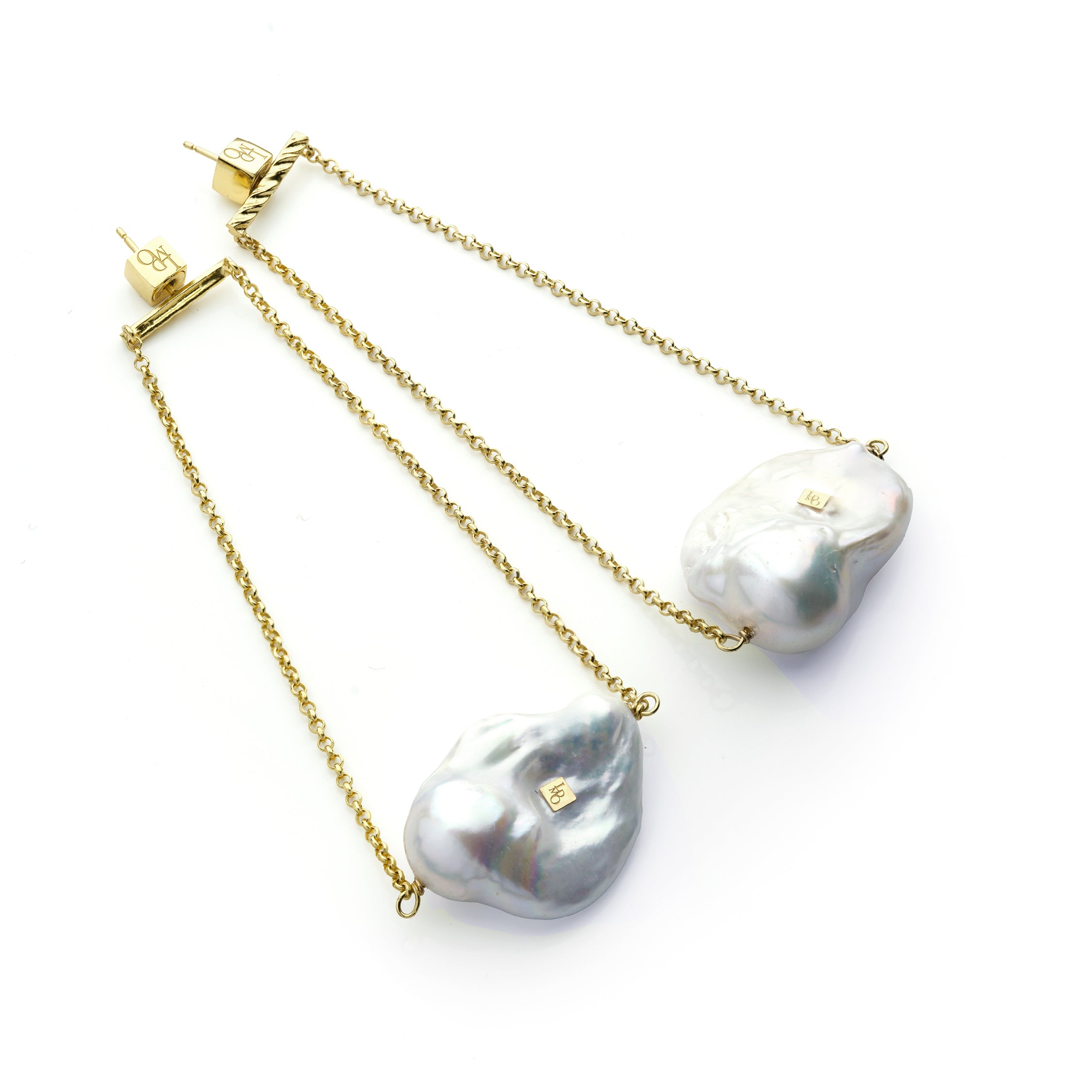 Orecchini Lola Bold White/Grey