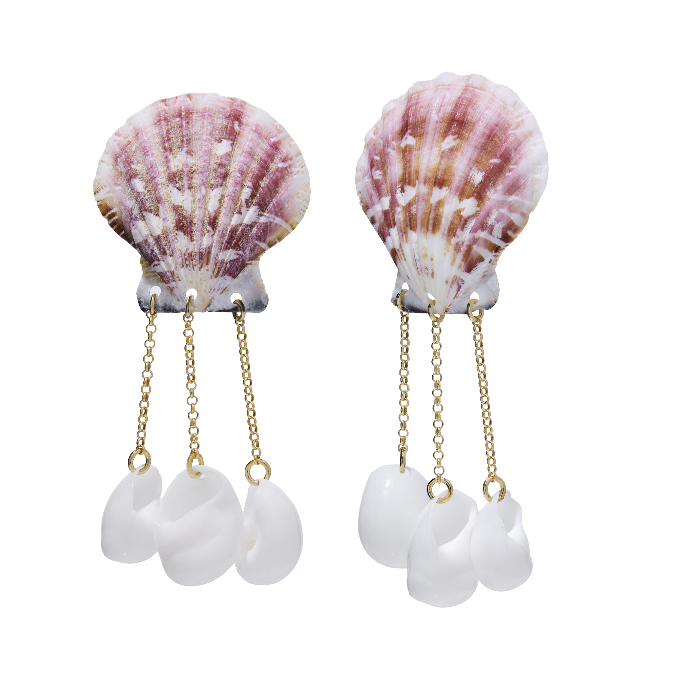 Orecchini Seychelles con conchiglie pendenti