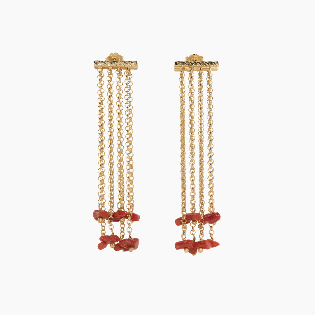 Orecchini Frufru corallo rosso