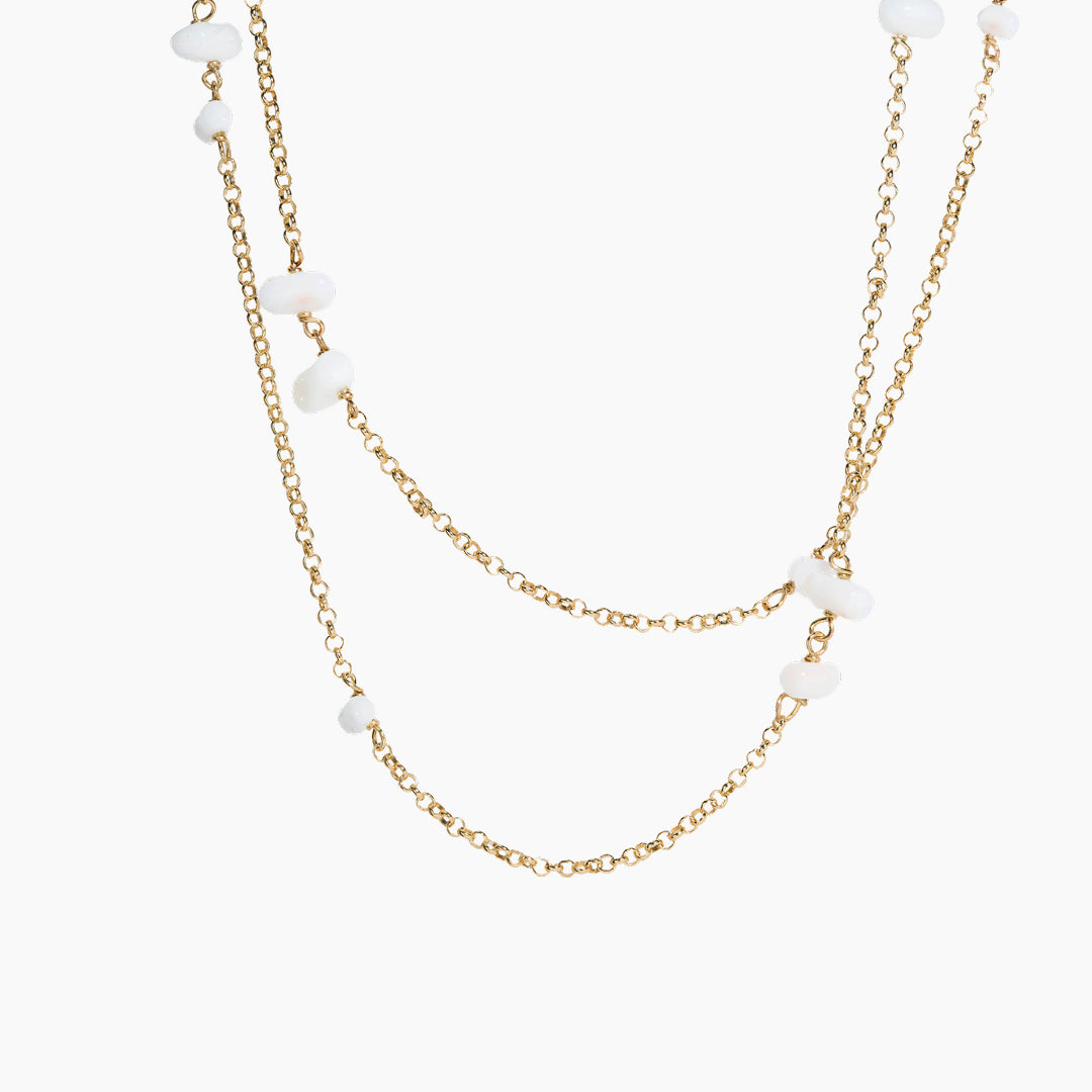 Collana Frufru corallo bianco