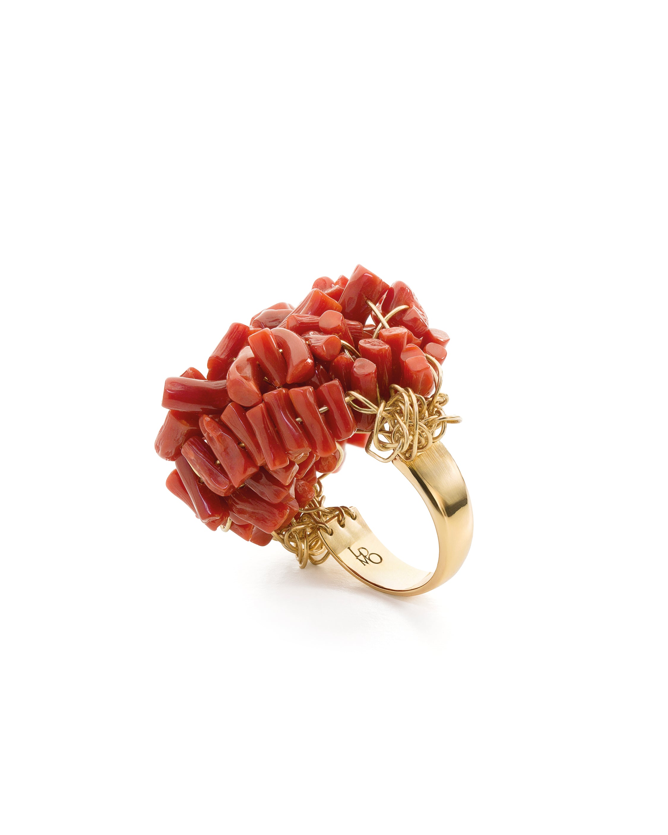 Anello Alta Marea corallo rosso