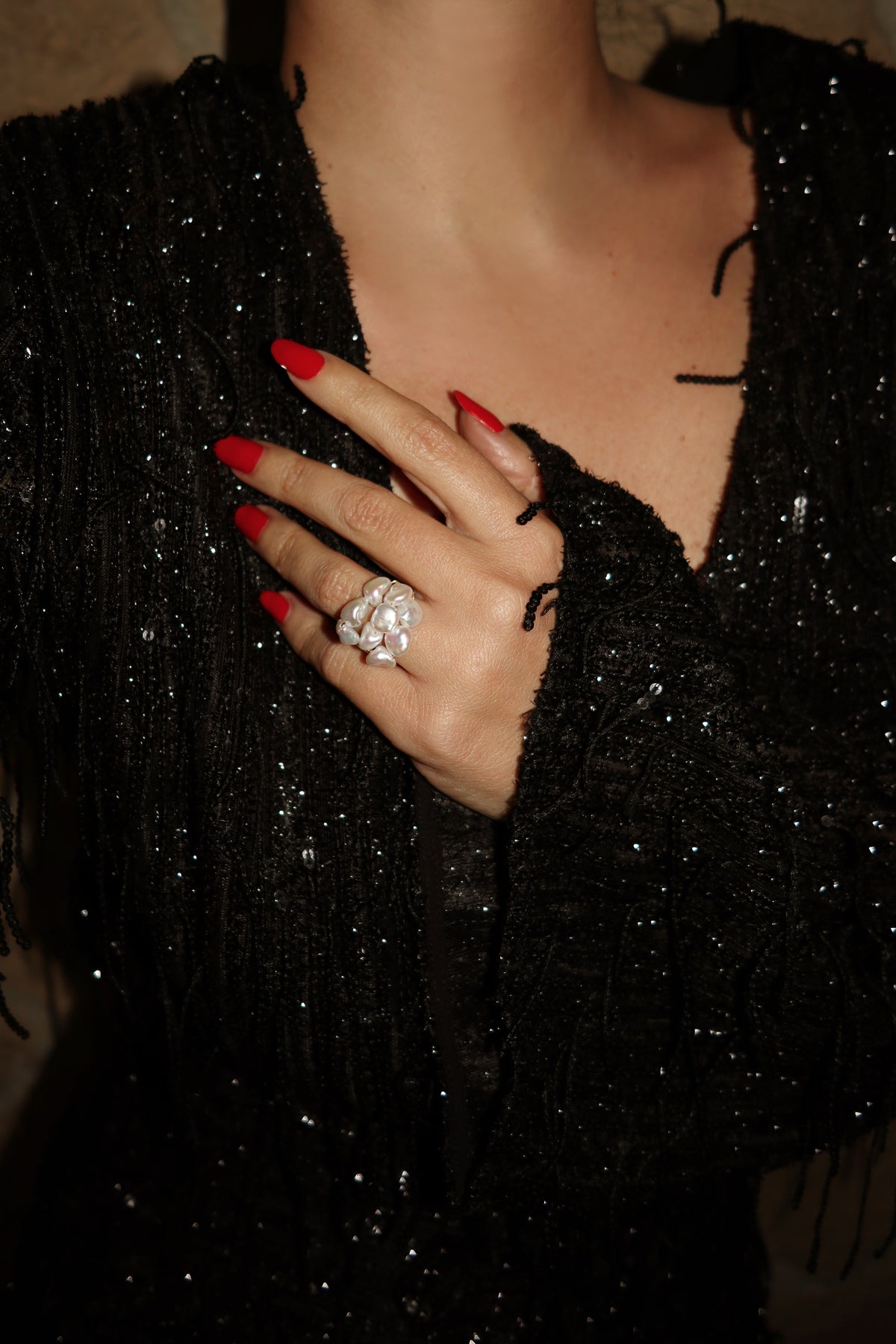 Anello Matilde perle keshi