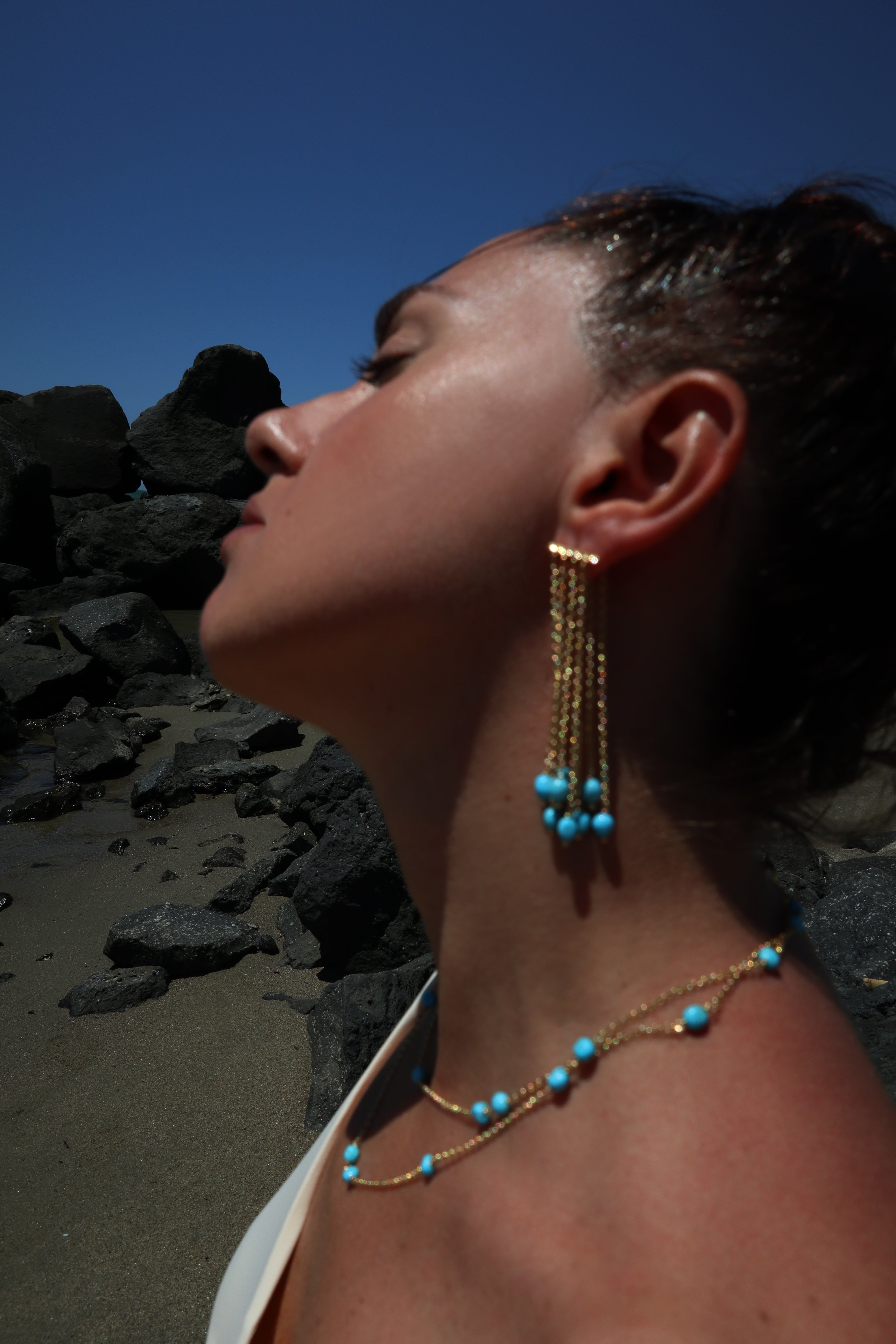 Collana Frufru turchese