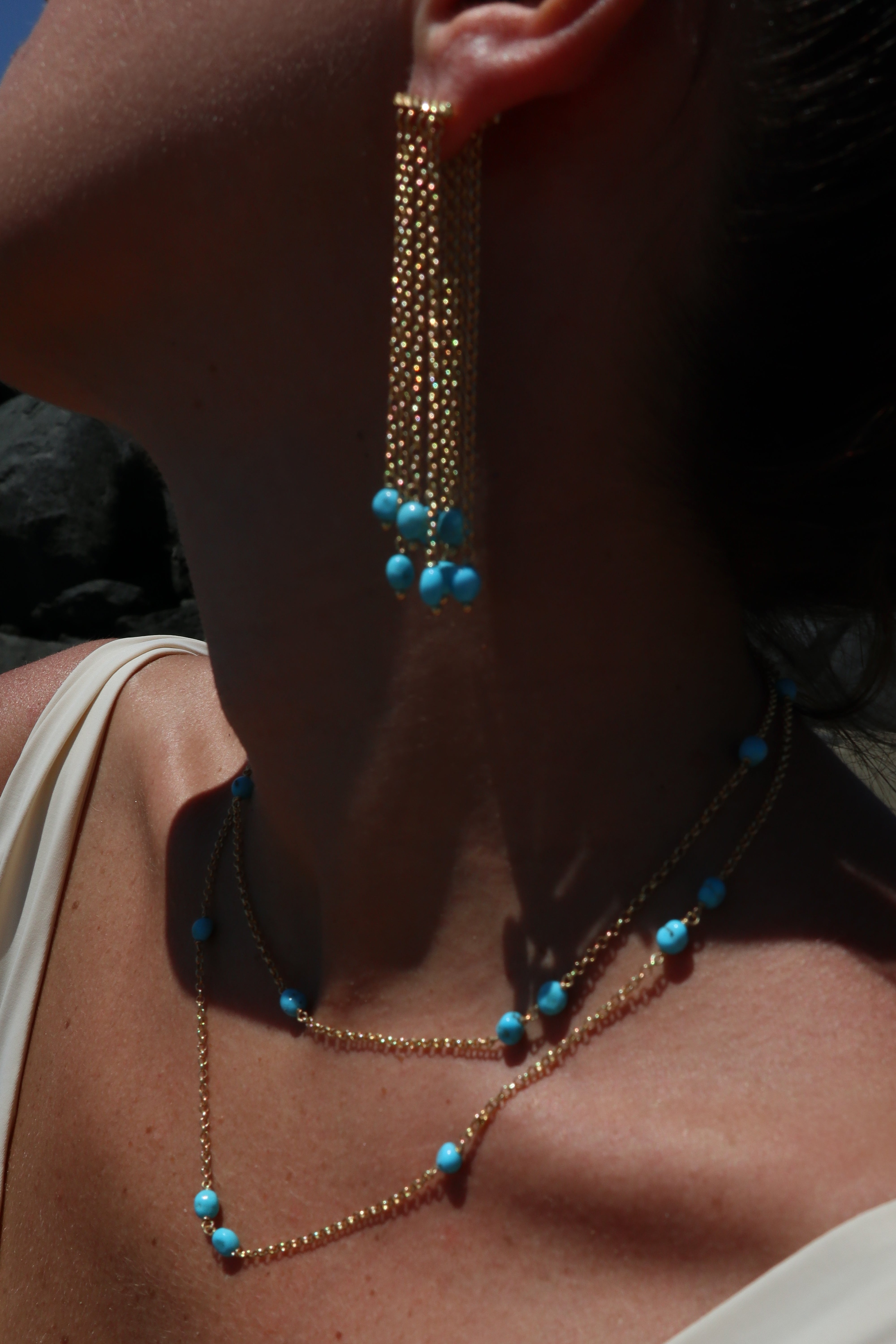 Collana Frufru turchese