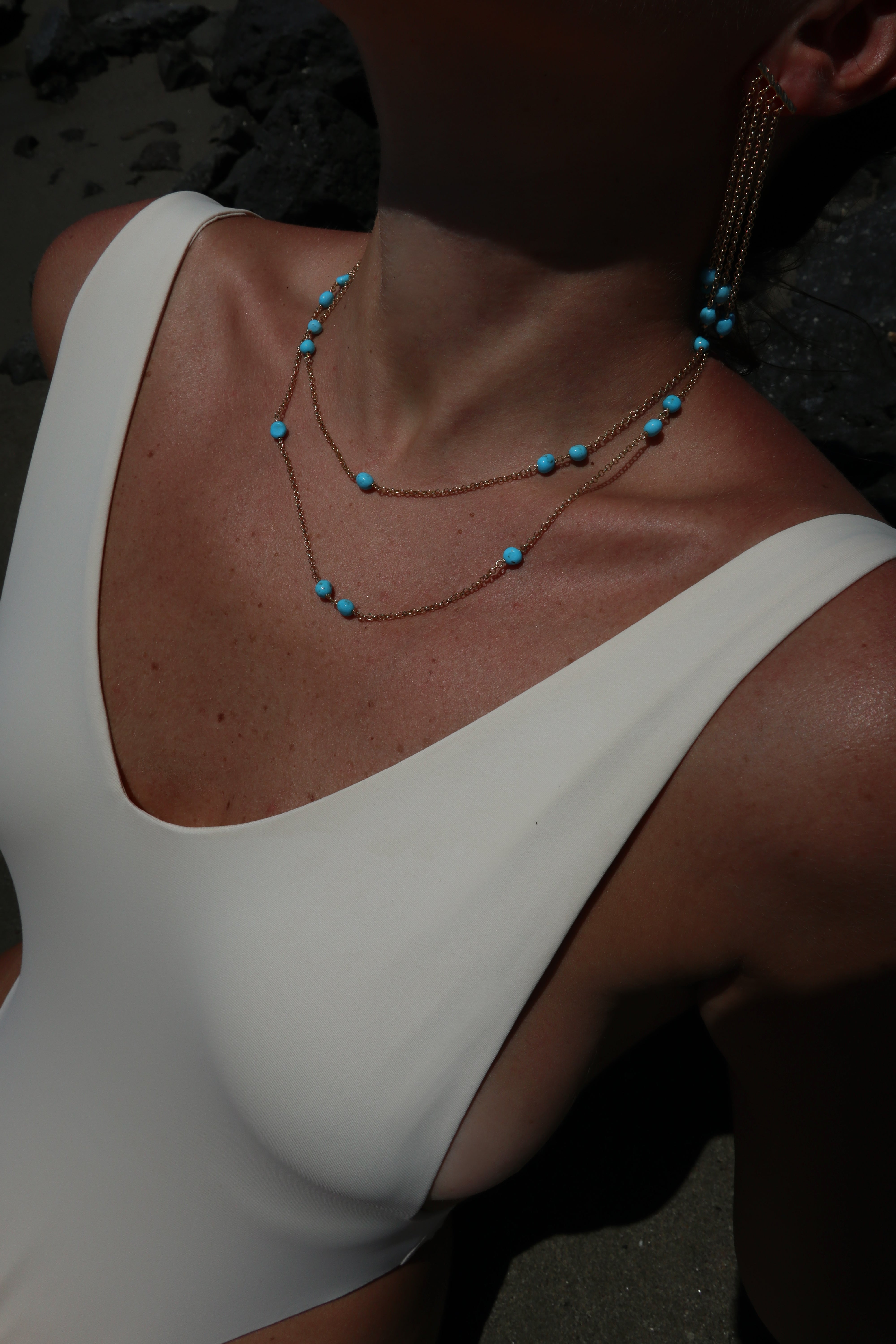 Collana Frufru turchese