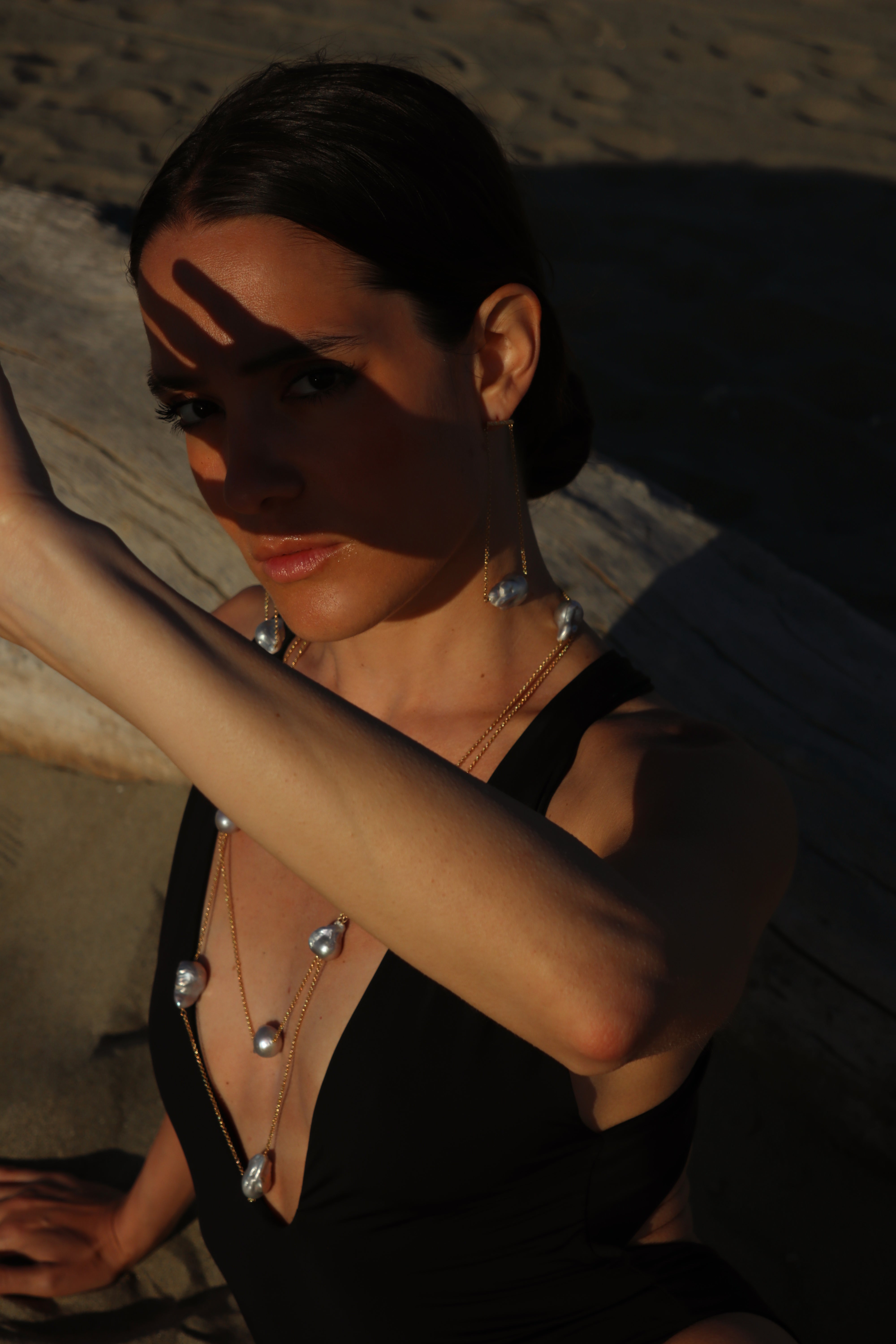 Orecchini Lola Bold White/Grey