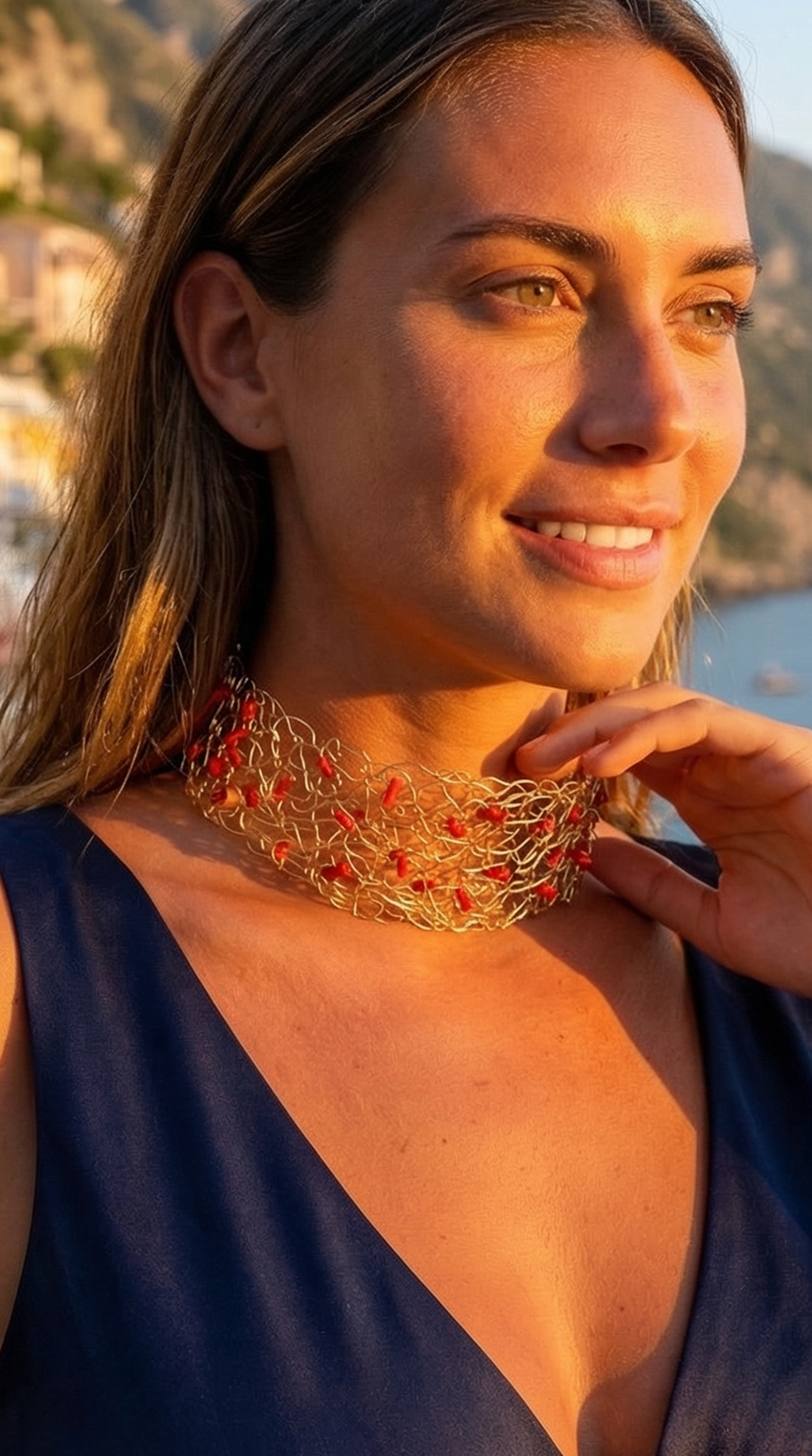Choker Alta marea rosso
