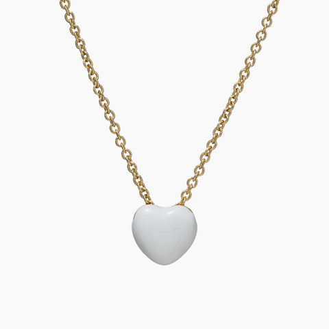 AMORINO Collana Donna Girocollo Mini Punto Luce Cuore - Acciaio Inossidabile, Regolabile 40+5cm, Azzurro Ghiacciato O Bianco Diamante